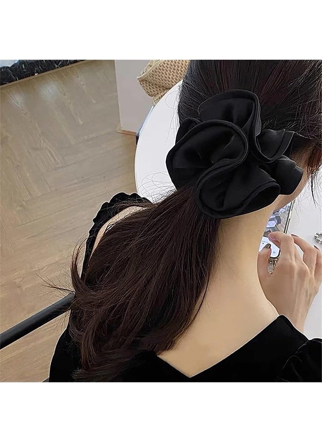 اتش واي بقع الشعر المتضخم ، عصابات الشعر المرنة للنساء Scrunchie حاملي ذيل الحصان روابط الشعر 3 حزم  - Image 2