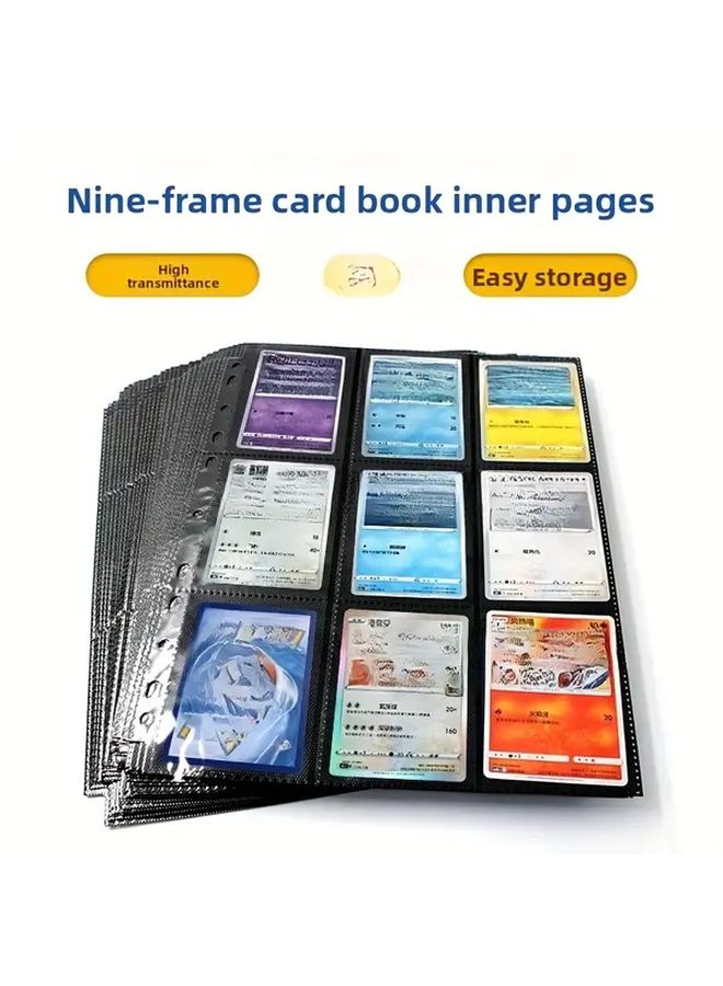 180 جيب صفحة واقية لبطاقات التداول A4 ذات وجهين مع تحميل جانبي 20 قطعة تخزين من البولي فينيل كلوريد - Image 5