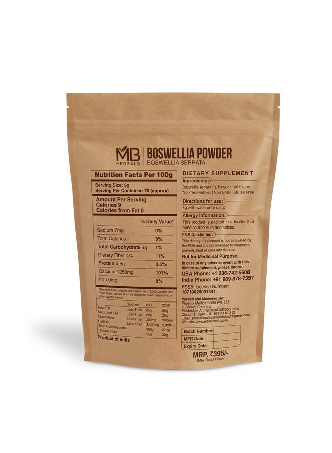 MB Herbals Boswellia Powder 8 oz (227 Gram) | Boswellia serrata | Shallaki | Herbal Suppplement - Image 2