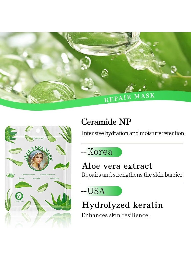 Kormesic 5pcs Aloe Vera Mask 25ml - Hydrating & Soothing - Image 2