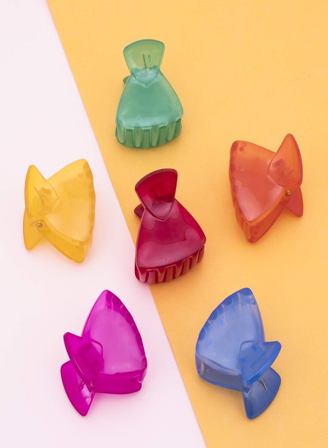 سوكهي مشابك شعر سوخي المذهلة على شكل فراشة، إكسسوارات شعر للنساء والفتيات (عبوة من 6 قطع) (المقاس: متوسط) (SKR70551) - Image 2