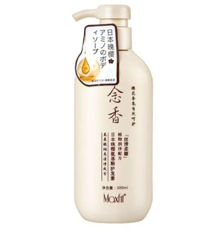 MAXFIT Original Japanese Sakura Shampoo for Hair Growth, Preventing Hair Loss and Eliminating Dandruff 300ml - Image 1