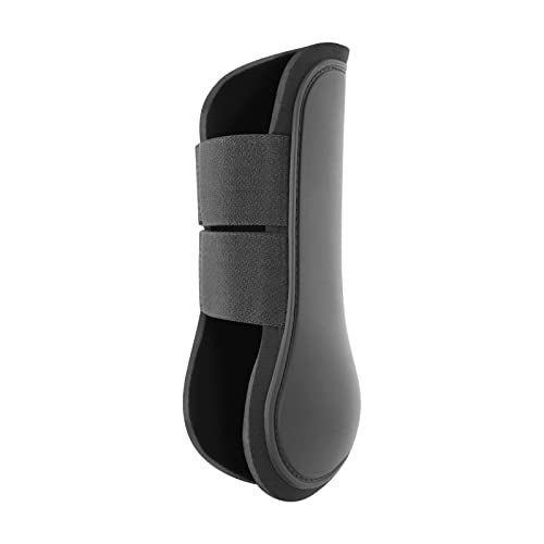 HORZE Chicago Protective Horse Tendon Boots - Lightweight Open Front Boots for Jumping, Trail Riding, and Turnout (Pair) - Black - Pony - Image 5