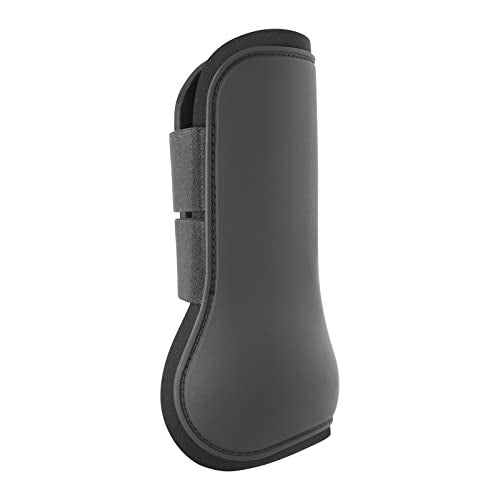 HORZE Chicago Protective Horse Tendon Boots - Lightweight Open Front Boots for Jumping, Trail Riding, and Turnout (Pair) - Black - Pony - Image 4