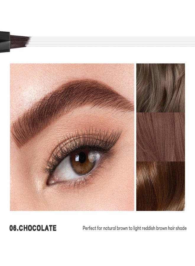 ESpoce 2 Pack Microblading Eyebrow Pen and Brow Tint for Women with Angled Brush & Dip to Effortlessly Create Natural Hair Like Brows, Waterproof Fast Eye Brow Makeup Pencil, Last All Day (Chocolate) - Image 2