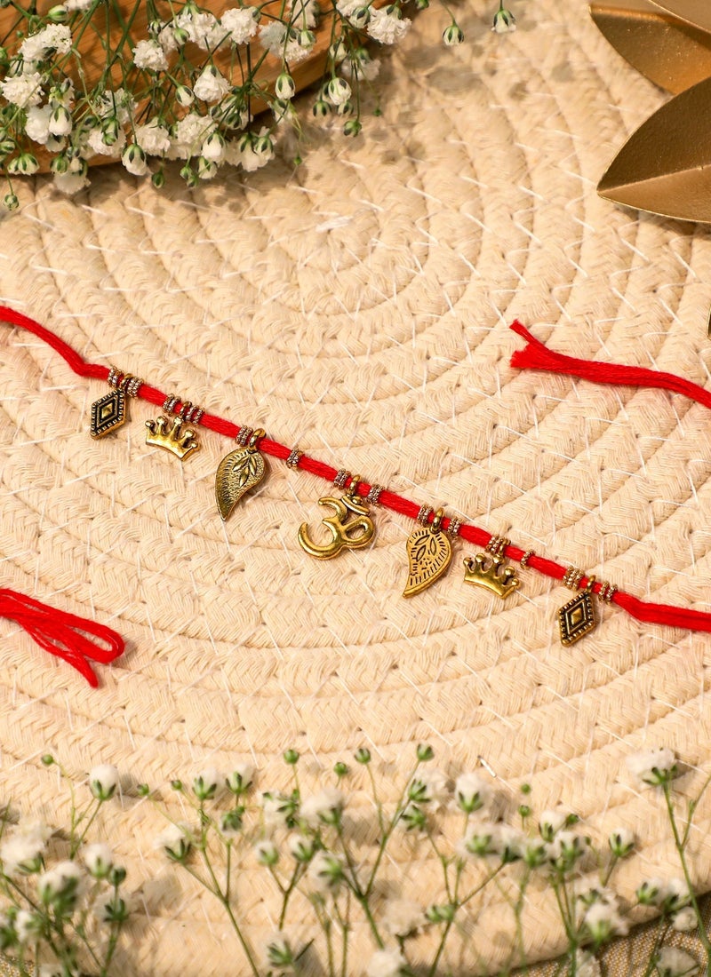 Madhoor Hanging Charm Rakhi for Brother Red Raksha Bandhan 1 Piece-38 CM - Image 2