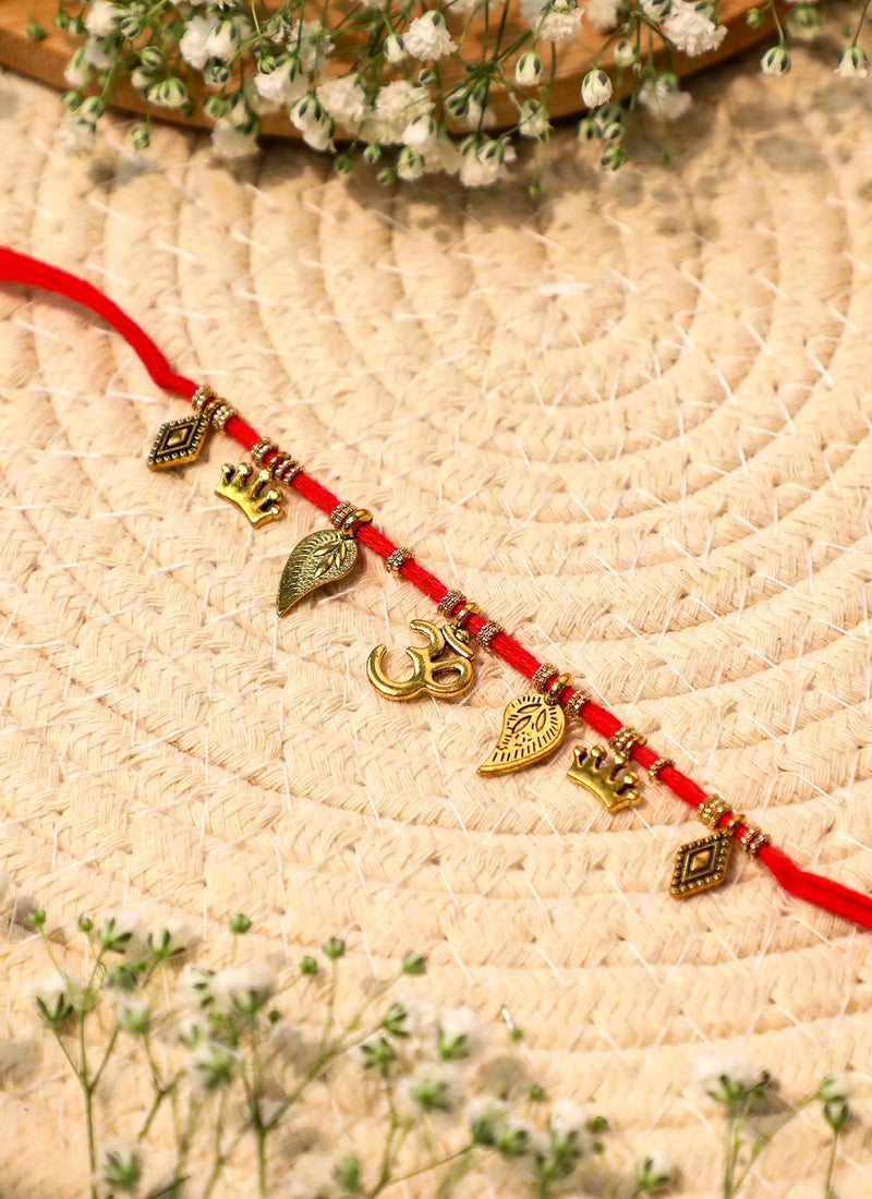 Madhoor Hanging Charm Rakhi for Brother Red Raksha Bandhan 1 Piece-38 CM - Image 3