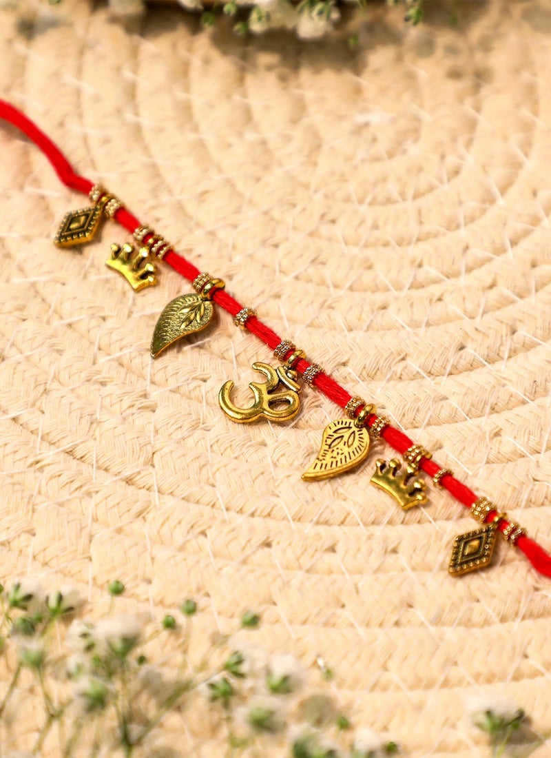 Madhoor Hanging Charm Rakhi for Brother Red Raksha Bandhan 1 Piece-38 CM - Image 1