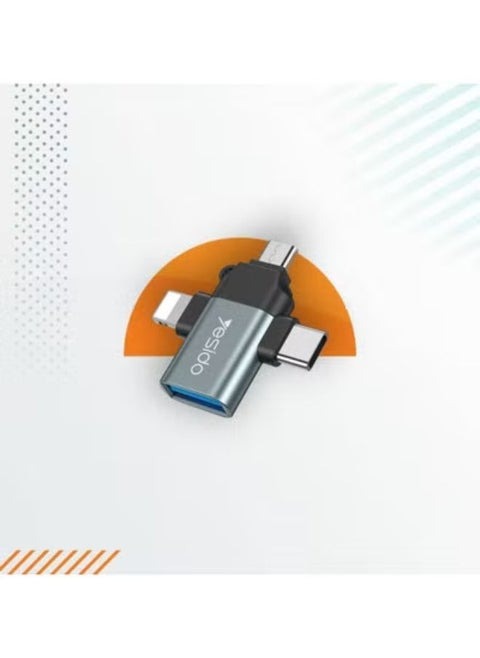 3-in-1 OTG adapter lighting type-c micro USBFor Huawei IPhone data transmission converters tablet hard disk drive phone