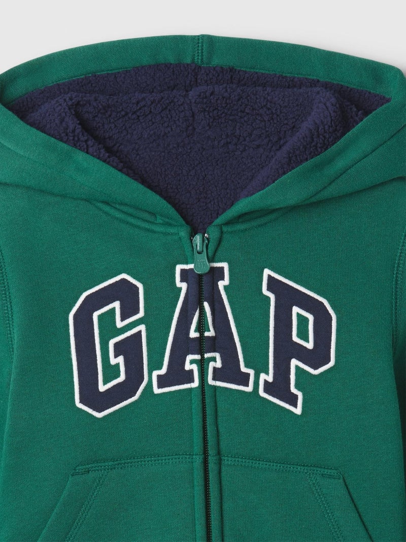 GAP baby-boys Cozy Logo Full Zip Balsam Tree 12-18M - Image 3