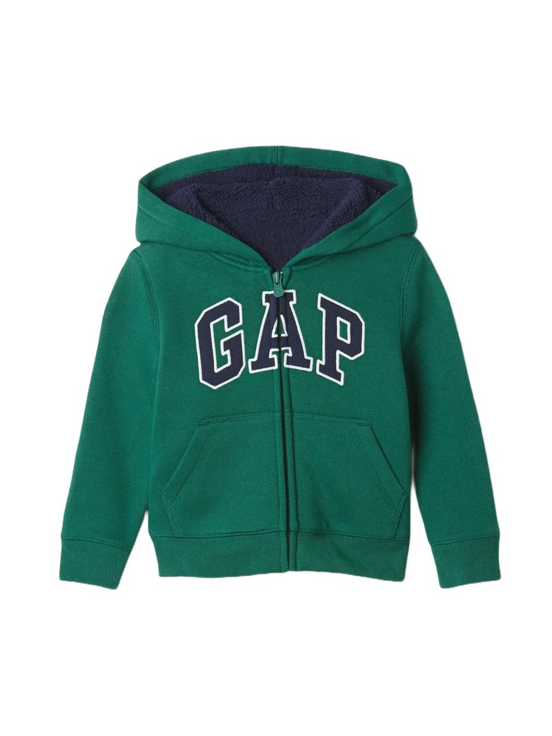 GAP baby-boys Cozy Logo Full Zip Balsam Tree 12-18M - Image 2