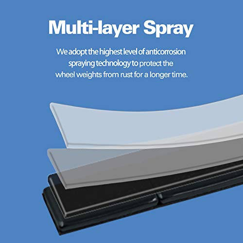 CKAuto 1/2oz, 0.5oz, Ultra Slim Low Profile, Black, Adhesive Stick On Wheel Weights, 12 oz/ 0.75 lb/Box, OEM Quality, (24pcs) - Image 4