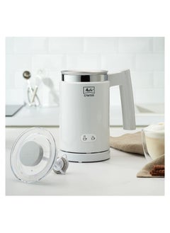 Melitta CREMIO Premium Milk Frother, For Cold & Warm Milk Coffee, Electric Milk Steamer, Soft Foam Maker, White  - Image 4
