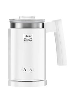 Melitta CREMIO Premium Milk Frother, For Cold & Warm Milk Coffee, Electric Milk Steamer, Soft Foam Maker, White  - Image 1