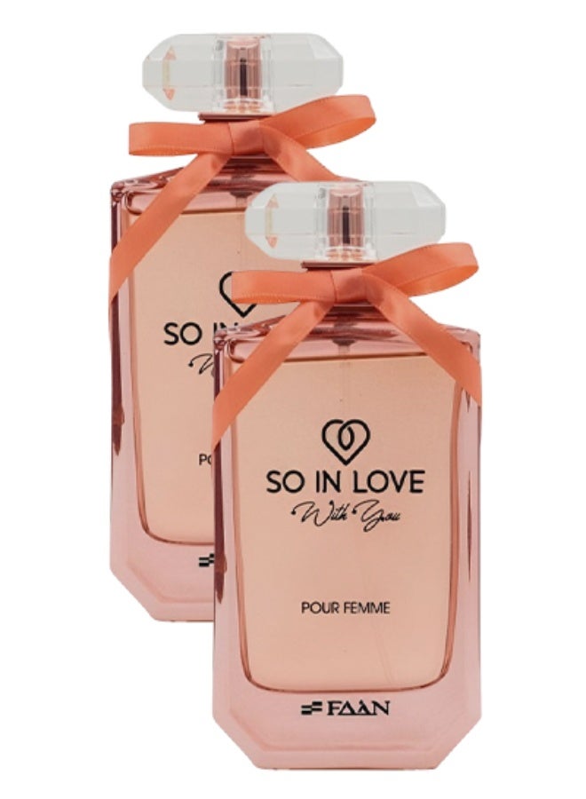Faan 2 Pieces So In Love Perfume For Women 100ml EDP - Image 1