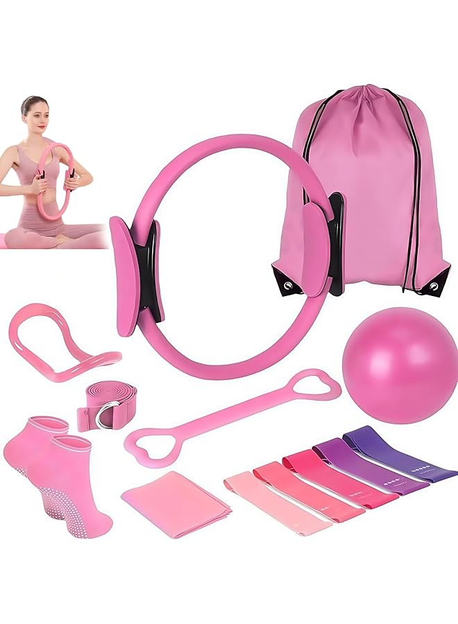 13-Piece Home Pilates Equipment Set,Pilates Essentials Kit for Women, Better Me Pilates Kit, Perfect for beginner women home or outdoor exercise.
