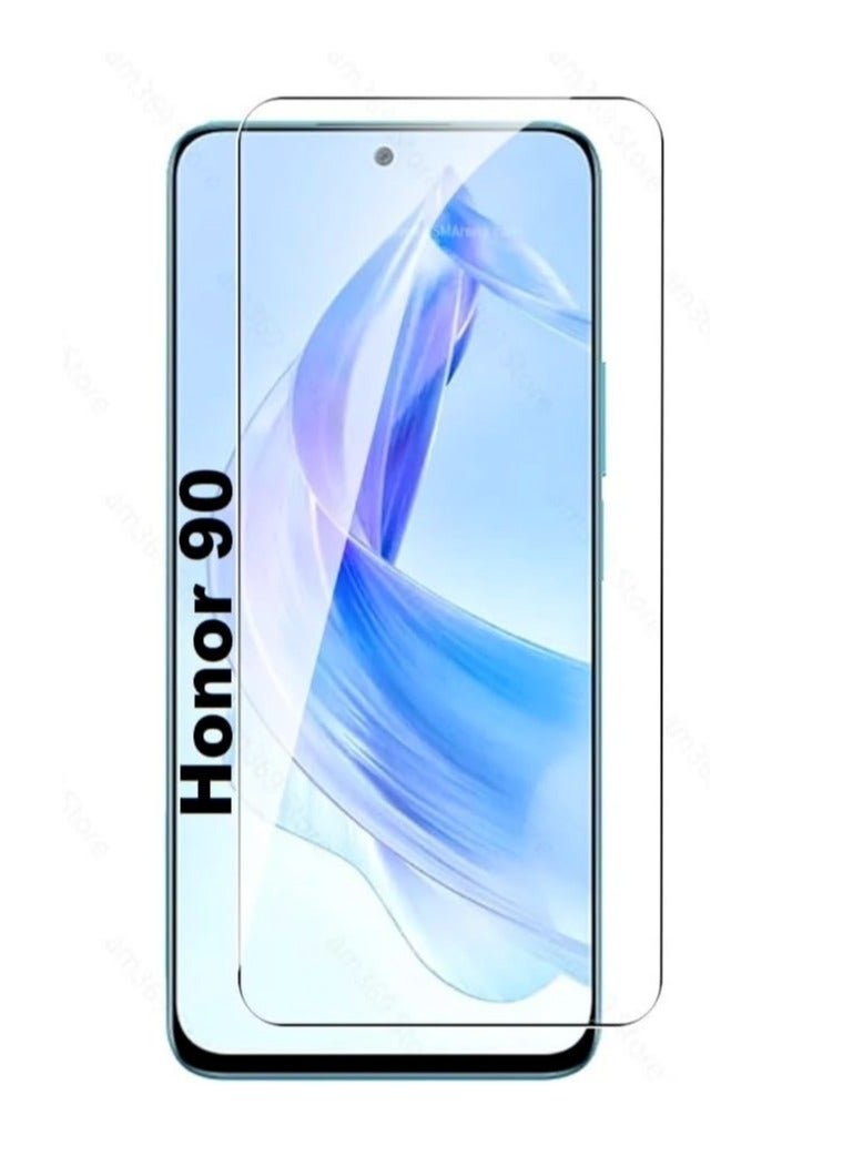 DUSALA Tempered Glass for Honor 90 UV Screen Protector Full Glue Edge-to-edge 3D Curved Tempered Glass Fingerprint Compatible Anti Scratch 9H hardness for Honor 90 - Image 1