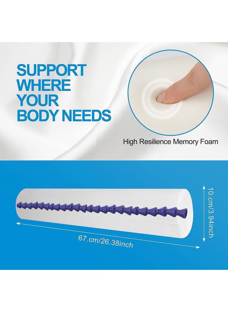 GBEX GBEX Twist Memory Foam Travel Pillow Neck Chin Lumbar Leg Support Traveling on Airplane Bus Train at Home Bendable Roll Pillow with Washable Soft Cover Multi Colour  - Image 2
