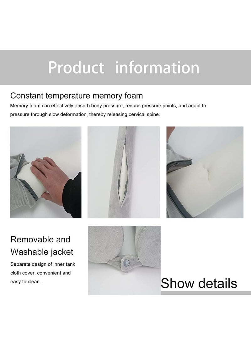 GBEX GBEX Twist Memory Foam Travel Pillow Neck Chin Lumbar Leg Support Traveling on Airplane Bus Train at Home Bendable Roll Pillow with Washable Soft Cover Multi Colour  - Image 3