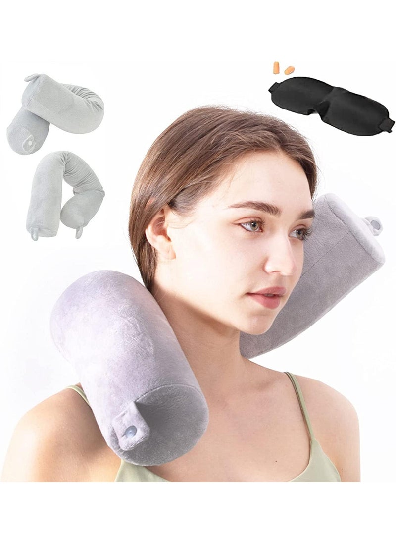 GBEX GBEX Twist Memory Foam Travel Pillow Neck Chin Lumbar Leg Support Traveling on Airplane Bus Train at Home Bendable Roll Pillow with Washable Soft Cover Multi Colour  - Image 5