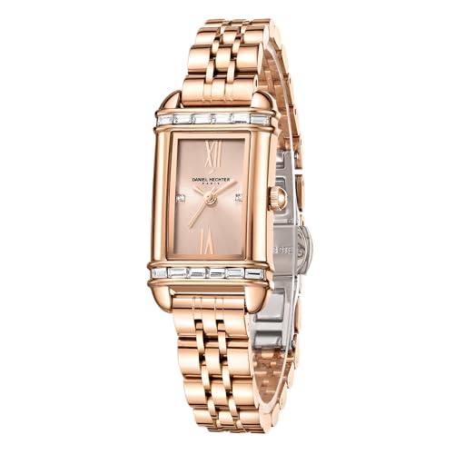 Daniel Hechter Paris Louvre Collection Square Dial Watch for Women with Roman Indices and Stainless Steel Strap-DHW2006 - Image 1