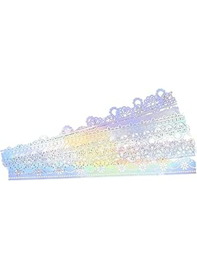 10Pcs Lace Stickers for Scrapbooking Journals DIY Craft Supplies Textured Decor - Image 1