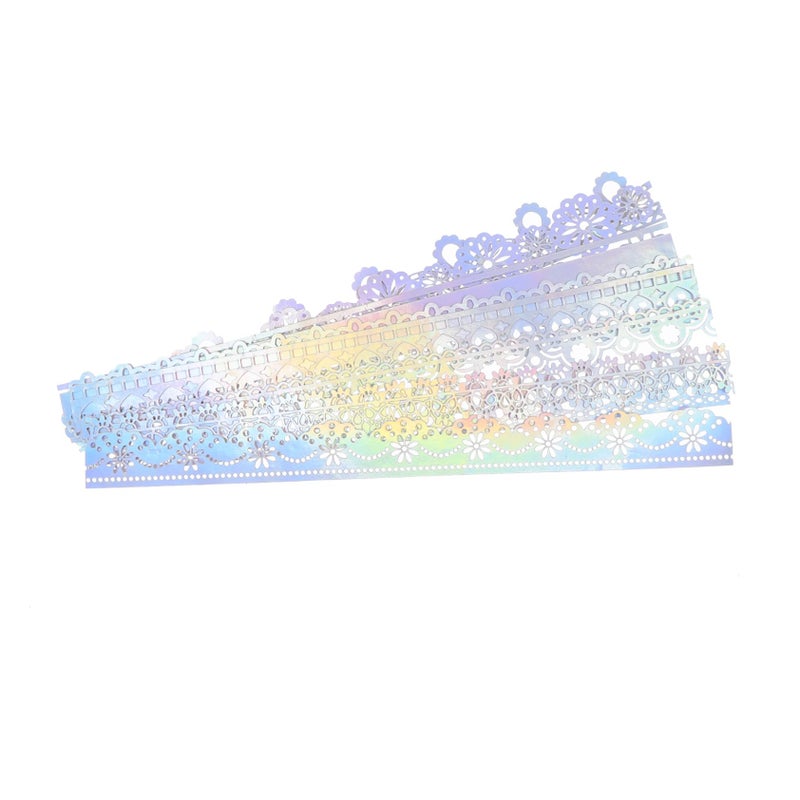 10Pcs Lace Stickers for Scrapbooking Journals DIY Craft Supplies Textured Decor - Image 2
