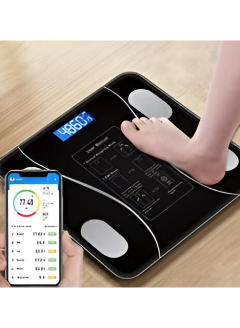 دينكس ميزان ذكي مزود بشاشة رقمية LCD لقياس الوزن والبيانات المتعلقة بالجسم بدقة عالية يقوم بعمل تحليلات لأكثر من 12 قياسا مختلف للجسم ويحتوي على تطبيق مجاني يحفظ لك المعلومات بشكل دائم - Image 2