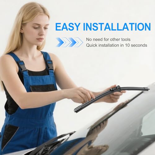 CJPPPZIW® Windshield Wipers-24"+18"+14" Replacement for 2017-2024 Mazda CX-5 CX5/2016-2024 CX-9 CX9 OEM Quality Premium All-Season Front Rear Wiper Blades (Pack of 3) - Image 4
