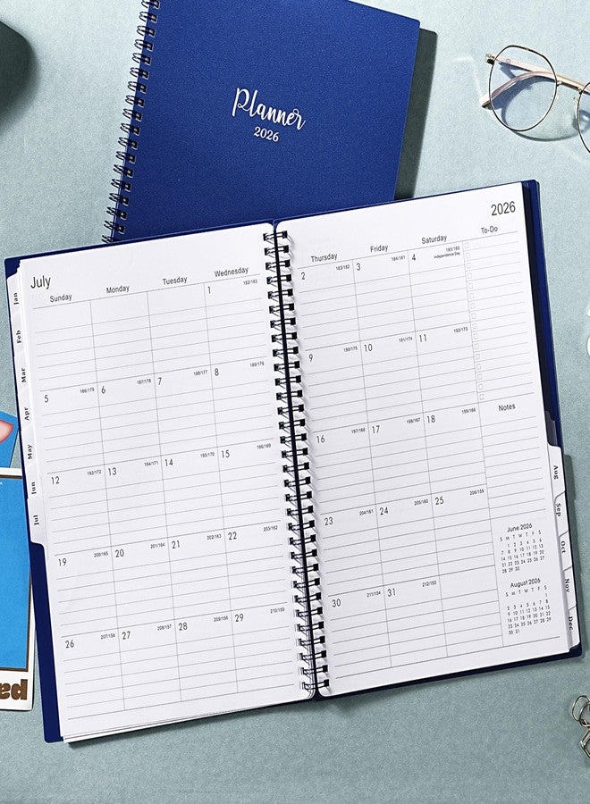 Indeme 2026 Planner, 2026 Planner Weekly and Monthly from Jan 2026 - Dec 2026, 9" x 11" Planner 2026, 2026 Calendar Planner with Monthly Tabs, Pocket, Twin-Wire Binding, Premium Paper, Holidays - Image 2