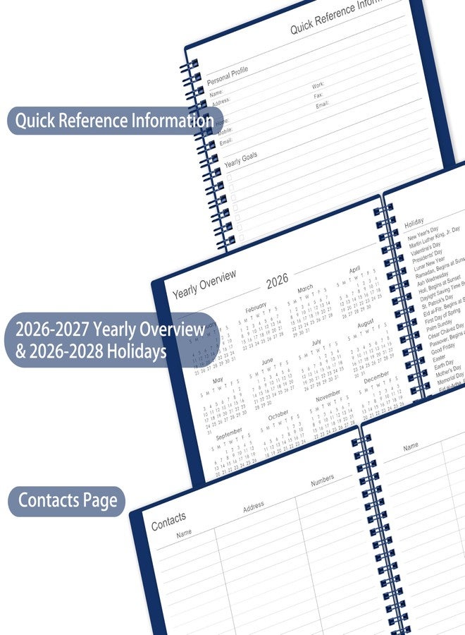 Indeme 2026 Planner, 2026 Planner Weekly and Monthly from Jan 2026 - Dec 2026, 9" x 11" Planner 2026, 2026 Calendar Planner with Monthly Tabs, Pocket, Twin-Wire Binding, Premium Paper, Holidays - Image 5