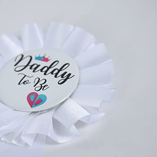 PATICARRY HAPPYLAND Gender Reveal Decorations Sash and Tinplate Badge Mommy to Be and Daddy to Be Baby Shower - Image 3