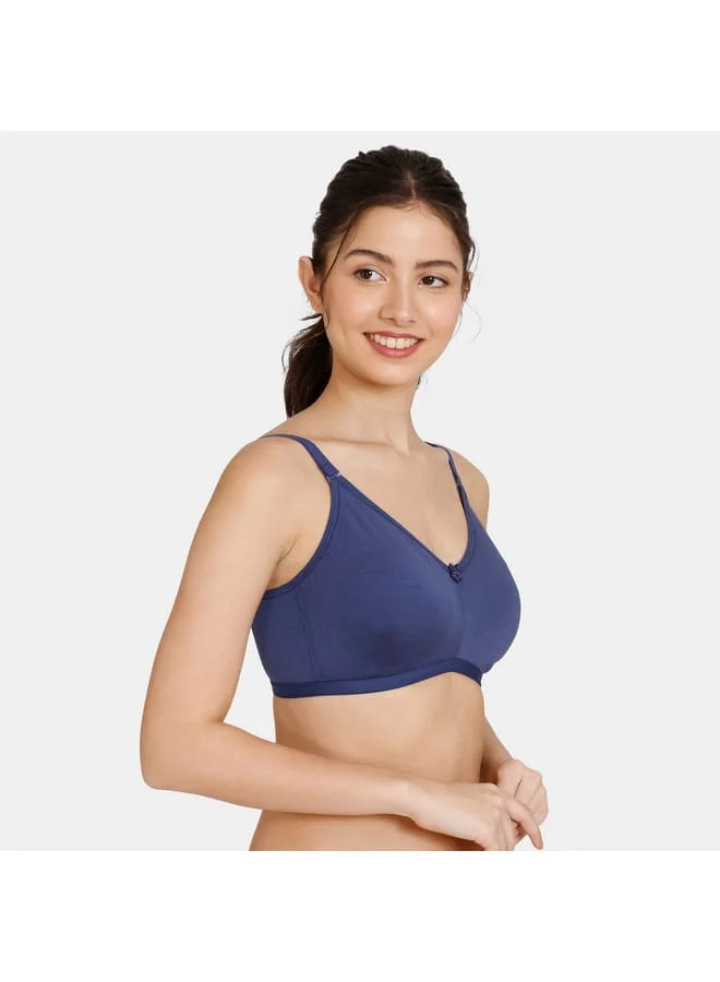 zivame Zivame Solid Support Bra with Hook and Eye Closure