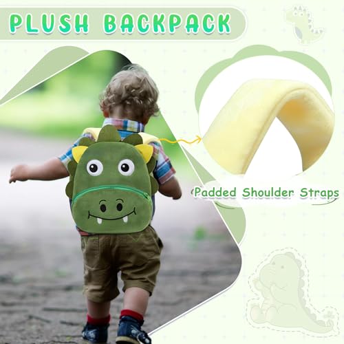 Kasqo Toddler Backpack for Boys and Girls, Cartoon Kindergarten Preschool Kids Backpack, Cute Animal Small Plush Bag for 2-6 Years - Image 5