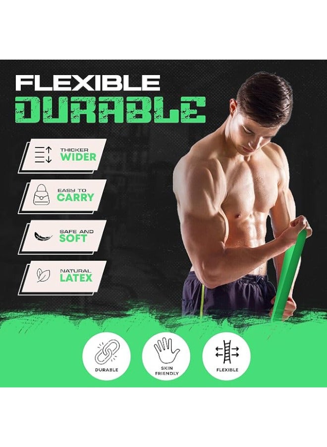 أشرطة مقاومة - شريط تمارين للمساعدة في السحب، شريط مقاومة للتمدد، أشرطة تمارين، أشرطة رفع القوة لتدريبات المقاومة، مثالية للتمارين المنزلية والعلاج الطبيعي (50-120 رطل). - Image 2