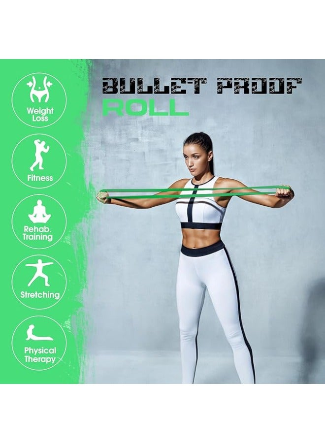 أشرطة مقاومة - شريط تمارين للمساعدة في السحب، شريط مقاومة للتمدد، أشرطة تمارين، أشرطة رفع القوة لتدريبات المقاومة، مثالية للتمارين المنزلية والعلاج الطبيعي (50-120 رطل). - Image 4