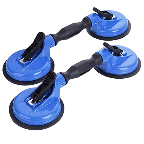 IMT Glass Suction Cup Dual Cups 2 Pack, Heavy Duty Vacuum Plate with Adjustable Handle Glass Holder to Lift Large Glass/Auto Glass Windshield Installation/Tiles Mirrors Moving, 260lb Suction Power - Image 1