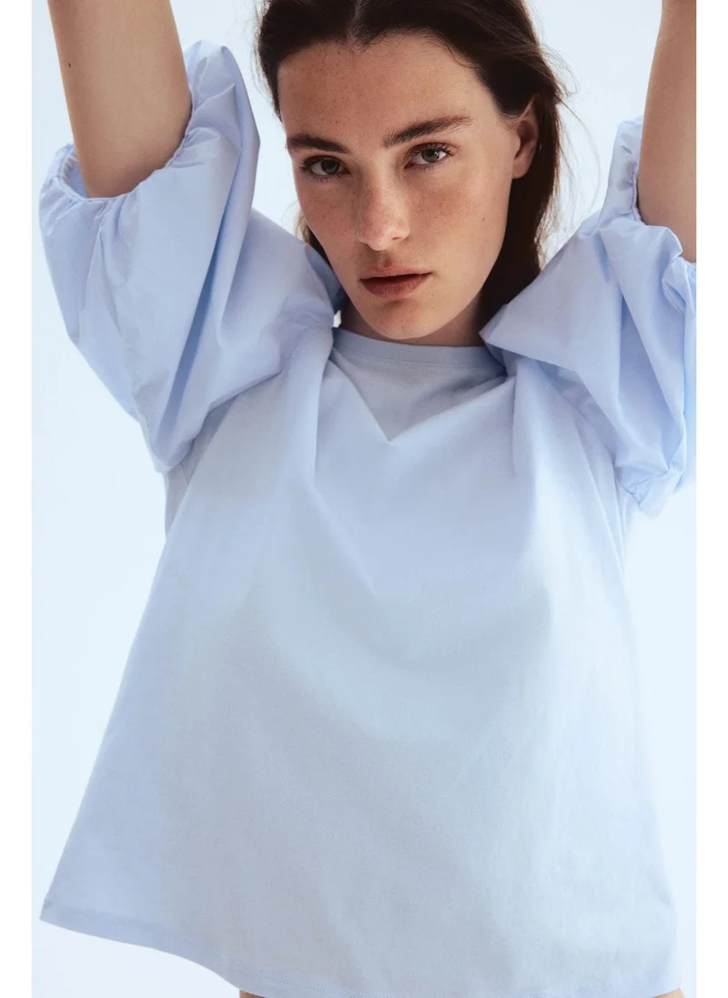 H&M Balloon-sleeved top