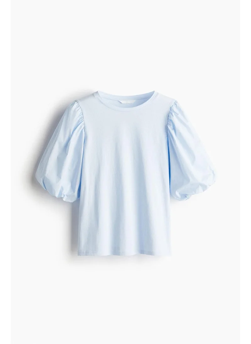 H&M Balloon-sleeved top