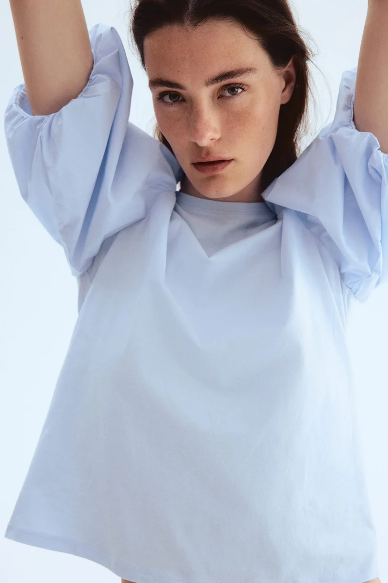 H&M Balloon-sleeved top
