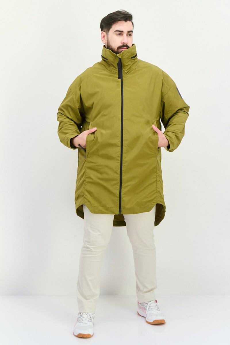 Adidas جاكيت رياضي للرجال Fit Myshelter 2 في 1 خارجي، زيتوني - Image 3