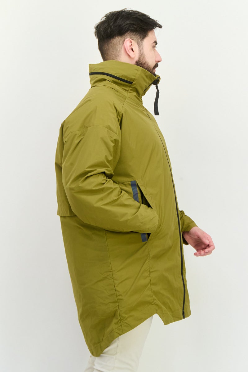 Adidas جاكيت رياضي للرجال Fit Myshelter 2 في 1 خارجي، زيتوني - Image 2