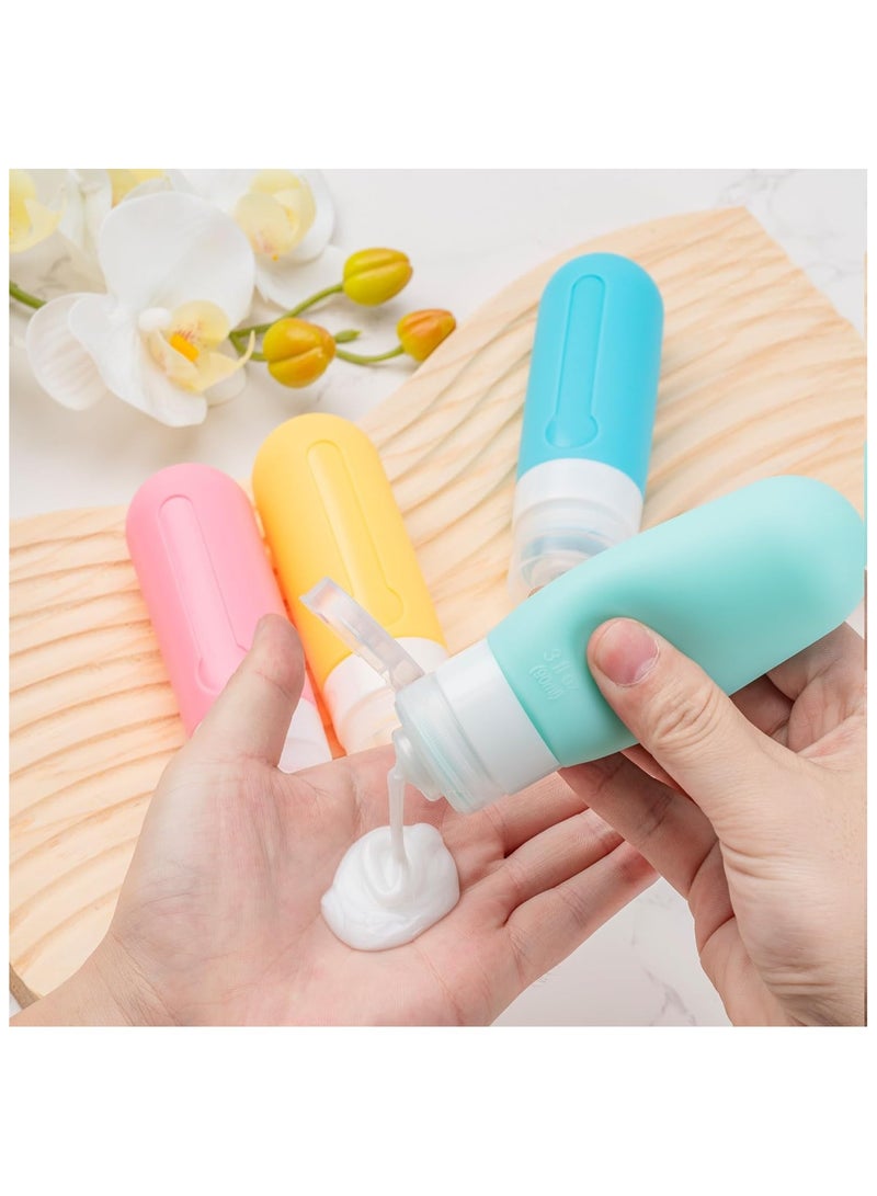 YelaJoy 16pack Travel Bottles for Toiletries, TSA Approved LeakProof Squeezable Silicone Toiletry Containers for Shampoo, Conditioner, 3oz Portable Refillable Traveling Size Liquid Containers - Image 5