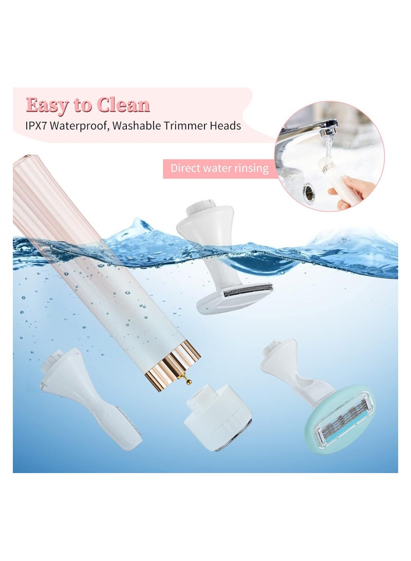 SOLARAE Electric Epilator for Women, 4 in 1 Flawless Hair Remover, Portable Wet & Dry  Professional Lady Shaver, Portable Trimmer, Rechargeable Painless Hair Removal Tool Razors Women Eyebrow Nose Face Leg - Image 5