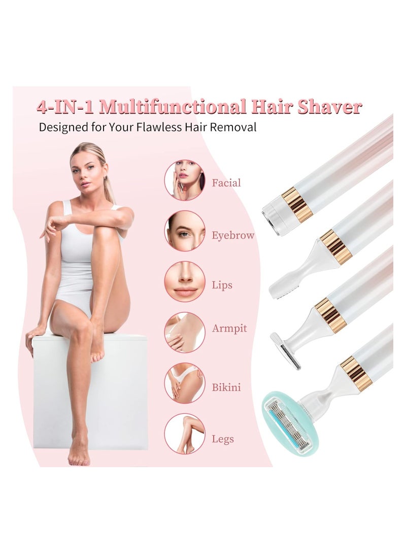 SOLARAE Electric Epilator for Women, 4 in 1 Flawless Hair Remover, Portable Wet & Dry  Professional Lady Shaver, Portable Trimmer, Rechargeable Painless Hair Removal Tool Razors Women Eyebrow Nose Face Leg - Image 4