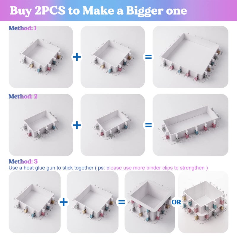 LET'S RESIN Adjustable Mold Housing for Silicone Molds Making, Silicone Mold for Resin Mold Making Silicone Rubber, Plastic Housing Frame for DIY Resin Molds, Candle Molds, Soap Molds Making - Image 5