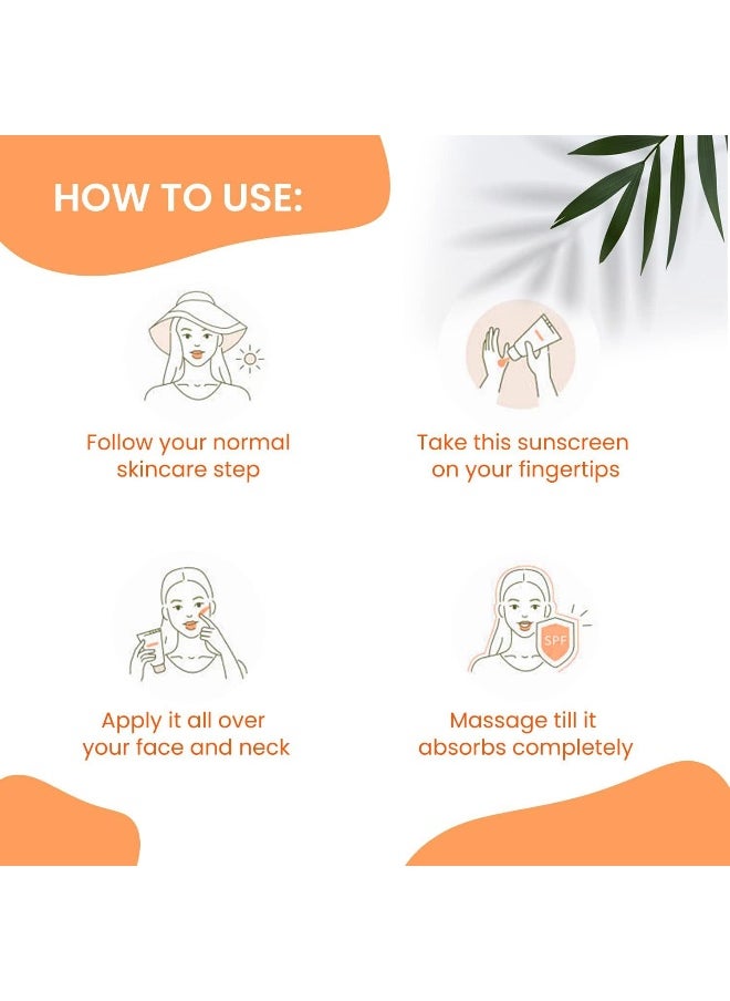 NUTRIGLOW - NUTRIGLOW Advanced Organics Vitamin C Lightening Sunscreen SPF50 PA+++ for Sun Protection, Quick Absorb, All Skin Types, 3.5 Oz - Image 1