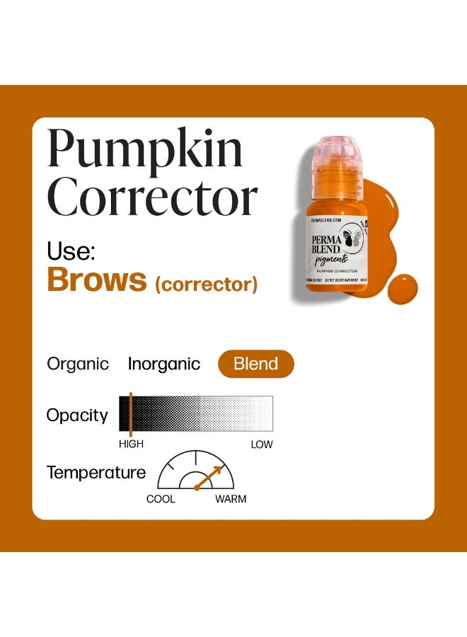 Perma Blend Corrector Pigment – Perma Blend Pumpkin Corrector 15ml | Professional PMU Color Correction Tattoo Ink for Hyperpigmentation, Dark Spots & Uneven Skin Tone | Vegan, Long-Lasting | SKU: PBPKC1/2 - Image 4