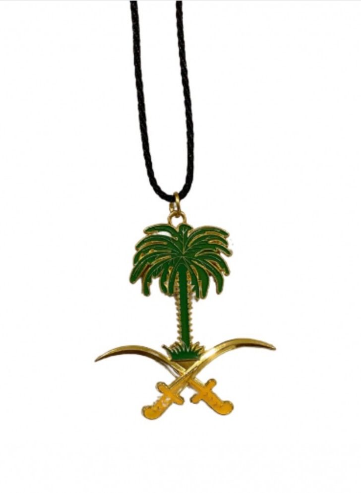 Car Mirror Hanging Pendant Chain Palm Tree And Two Swords - Image 2