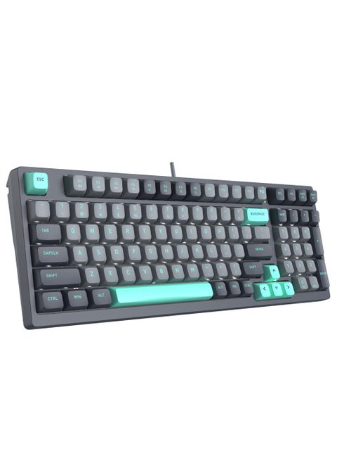 FS300 Mechanical Keyboard – Hot Swappable FS Switch (3Pin /5Pin ) – Gasket Building – White Backlit –  ( AR / EN ) 98 Keys – Win / Mac Swap – 4M For Macro /1ms  ( Software )